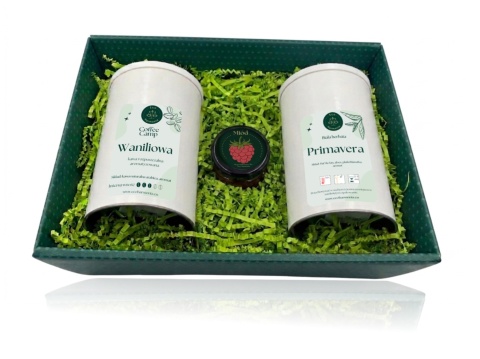 Kawa Waniliowa 100g + Herbata biała Primavera 100g - zestaw prezentowy